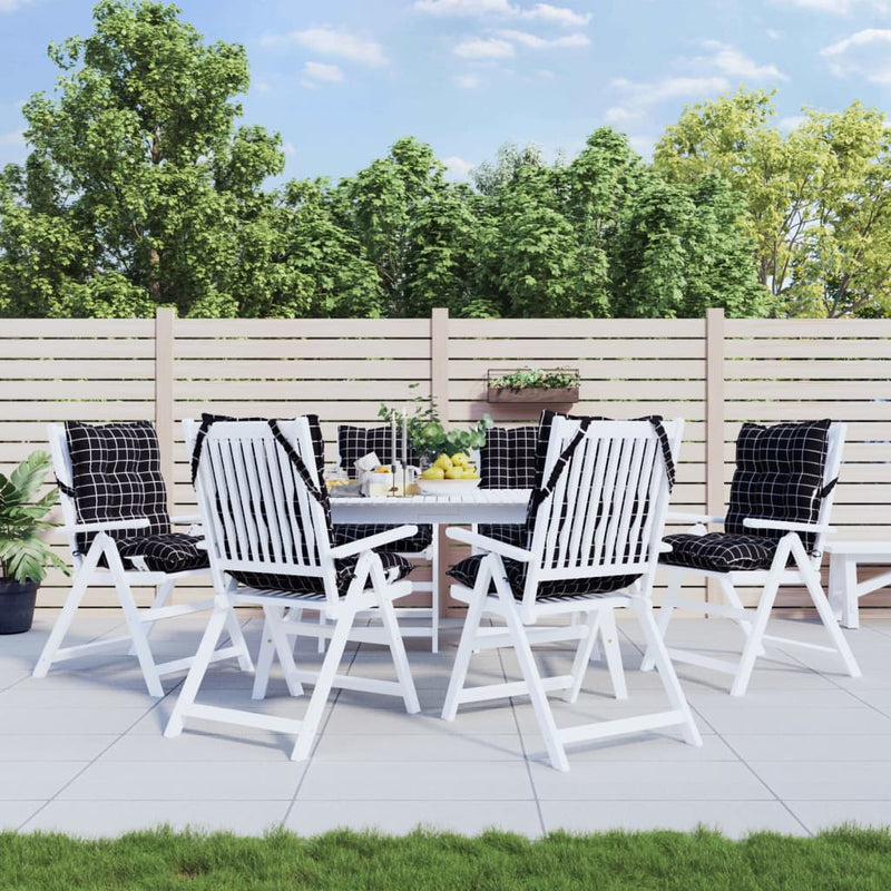 Perne pentru exterior 6 buc. Model carouri negre