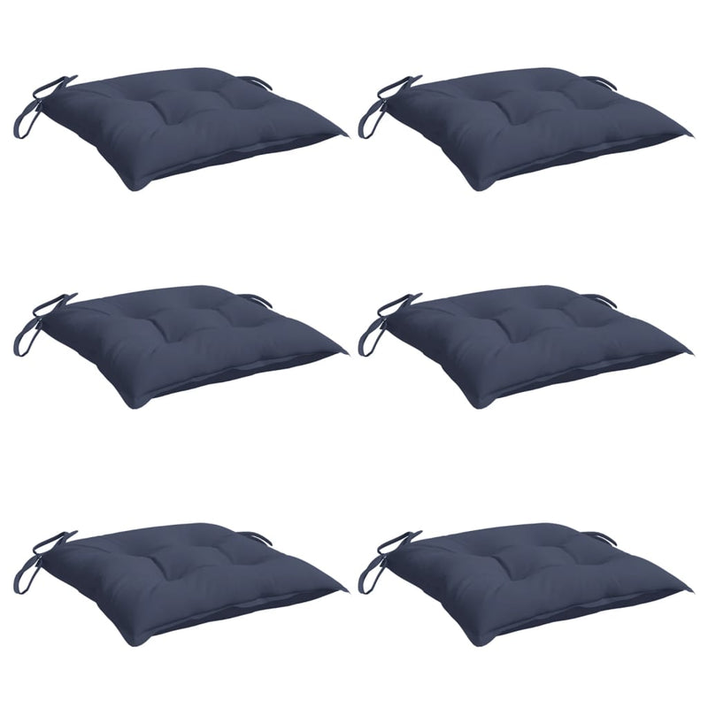 Perne de scaun 6 buc. bleumarin 40x40x7 cm textil oxford