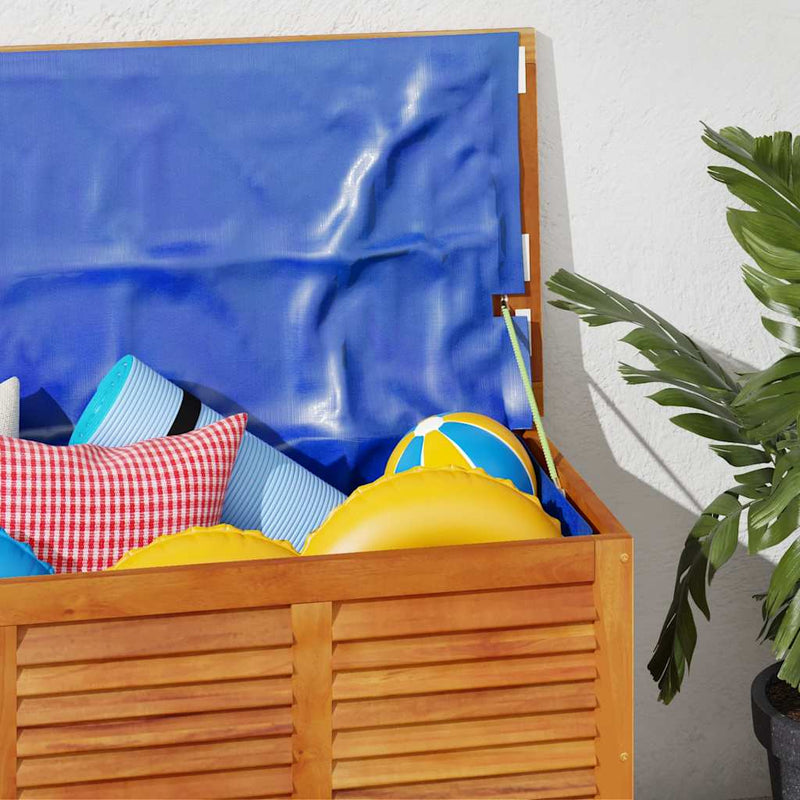 Ladă depozitare grădină cu grilaj 113x50x56cm lemn masiv acacia