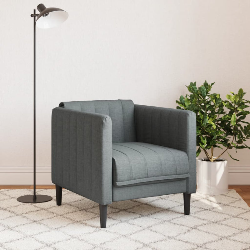 Fotoliu, gri închis, material textil