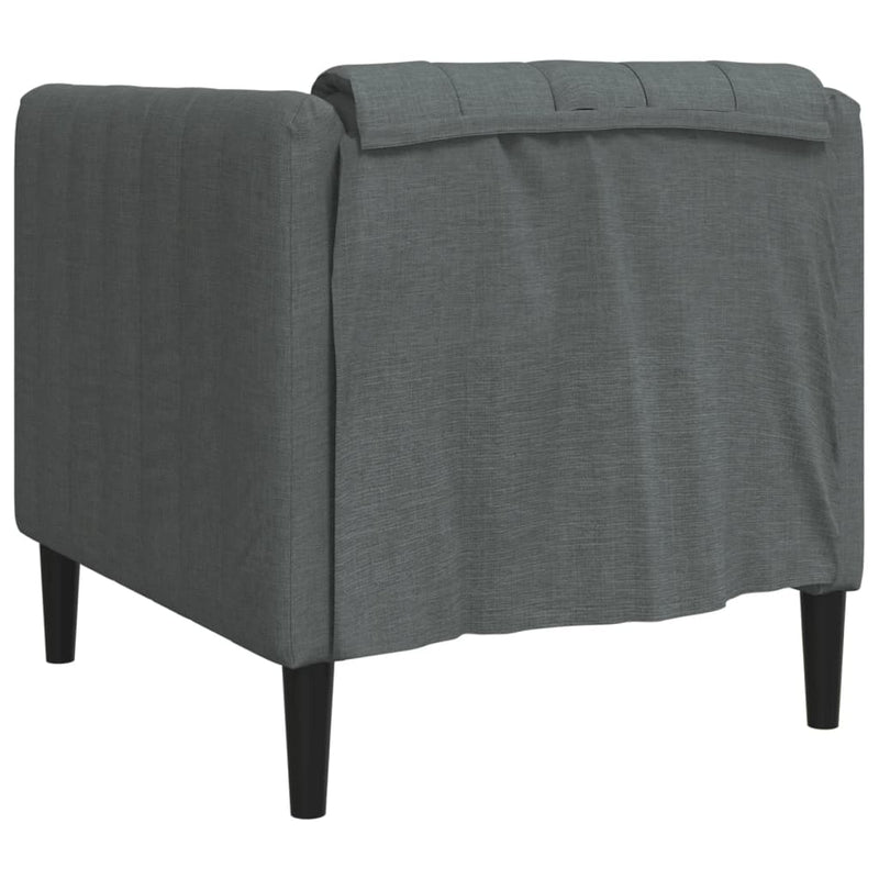 Fotoliu, gri închis, material textil
