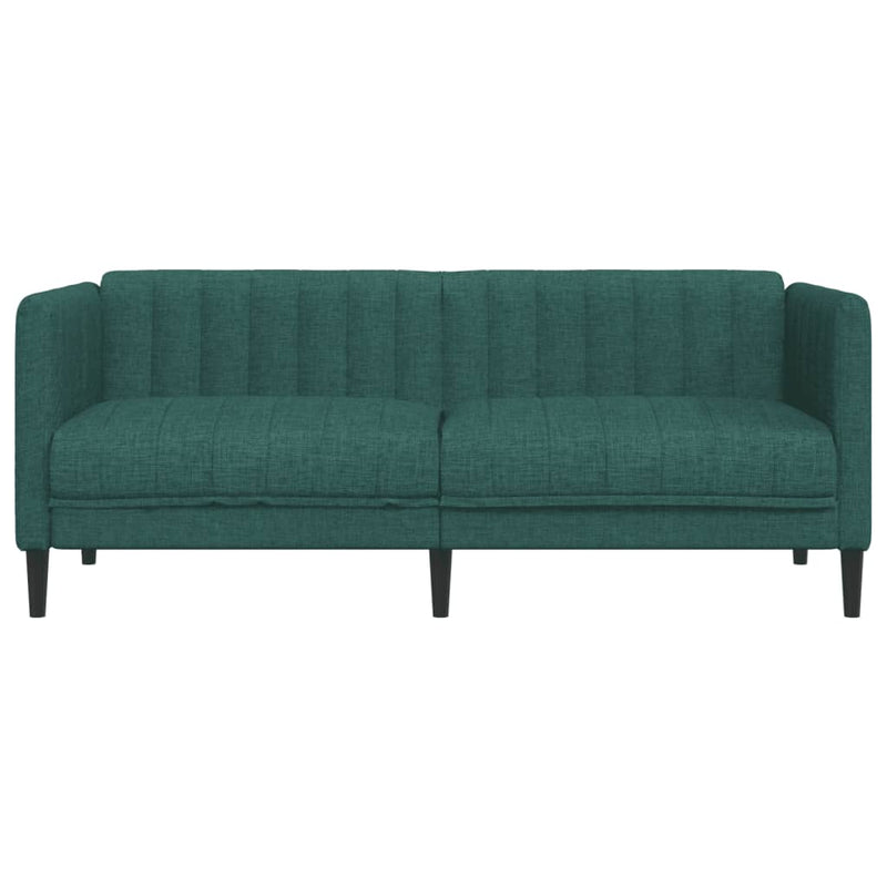 Canapea, 2 locuri, verde închis, material textil