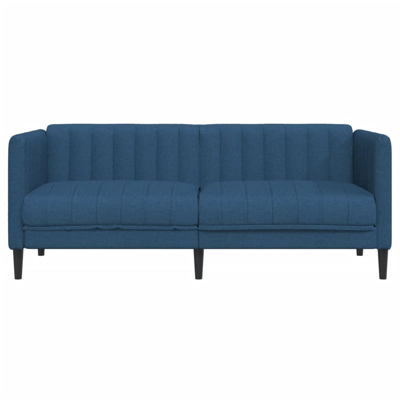 Canapea cu 2 locuri, albastru, material textil