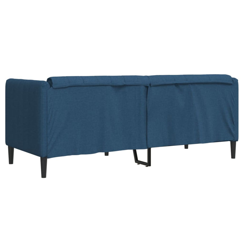 Canapea cu 2 locuri, albastru, material textil
