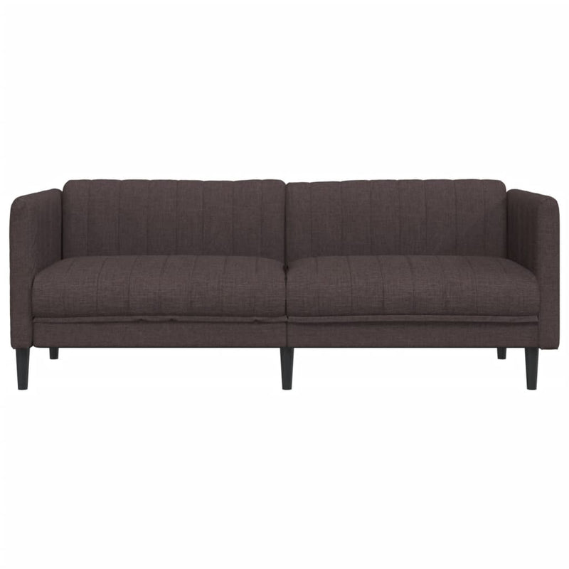 Canapea cu 3 locuri, maro închis, material textil