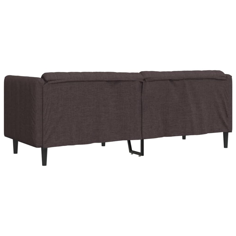 Canapea cu 3 locuri, maro închis, material textil
