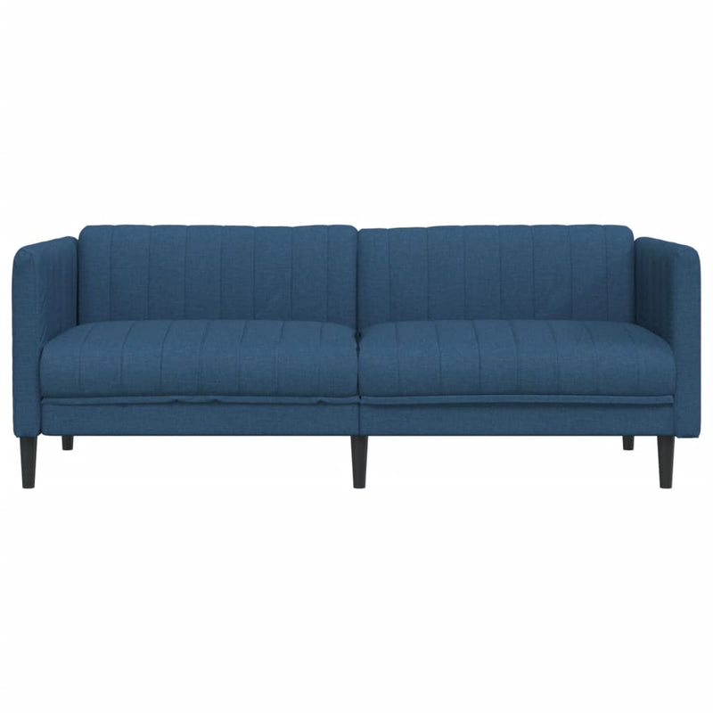 Canapea cu 3 locuri, albastru, material textil