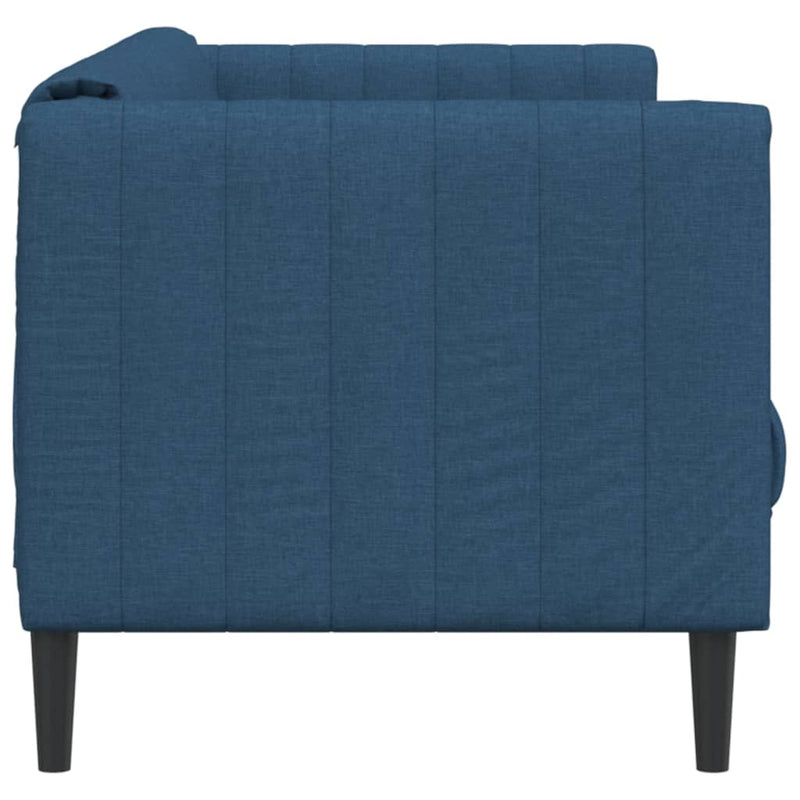 Canapea cu 3 locuri, albastru, material textil