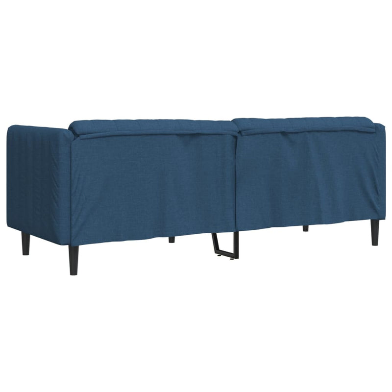 Canapea cu 3 locuri, albastru, material textil