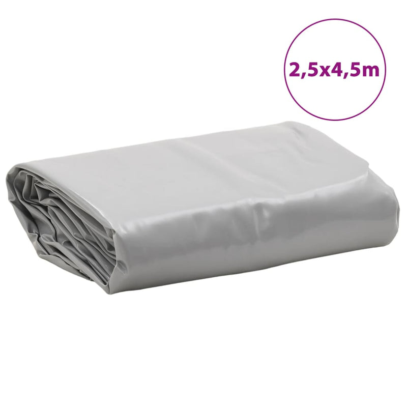 Pânză 650g / m² Gri 2,5 x 4,5 m Pânză cu acoperire PVC