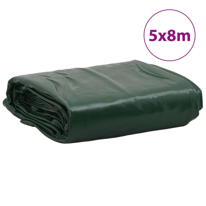 Pânză 650g / m² Verde 5 x 8 m Pânză cu acoperire PVC