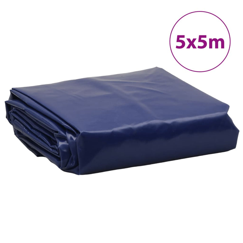 Pânză 650g / m² albastru 5 x 5 m Pânză cu acoperire PVC