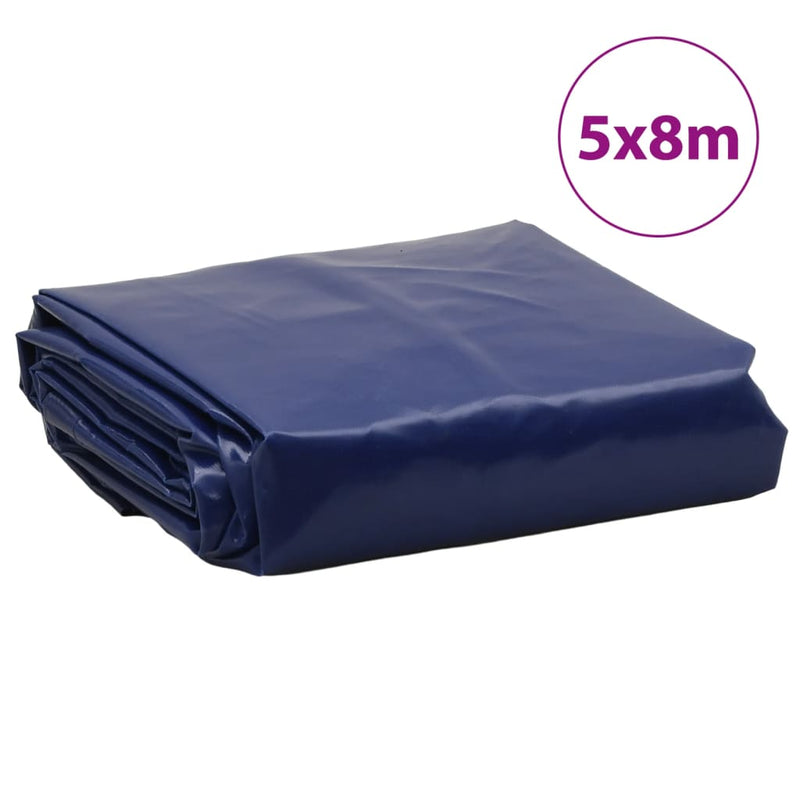 Pânză 650g / m² albastru 5 x 8 m Pânză cu acoperire PVC