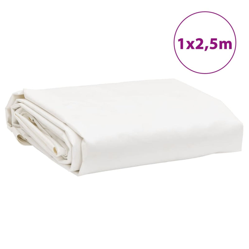 Pânză 650g / m² Alb 1 x 2,5 m Pânză cu acoperire PVC