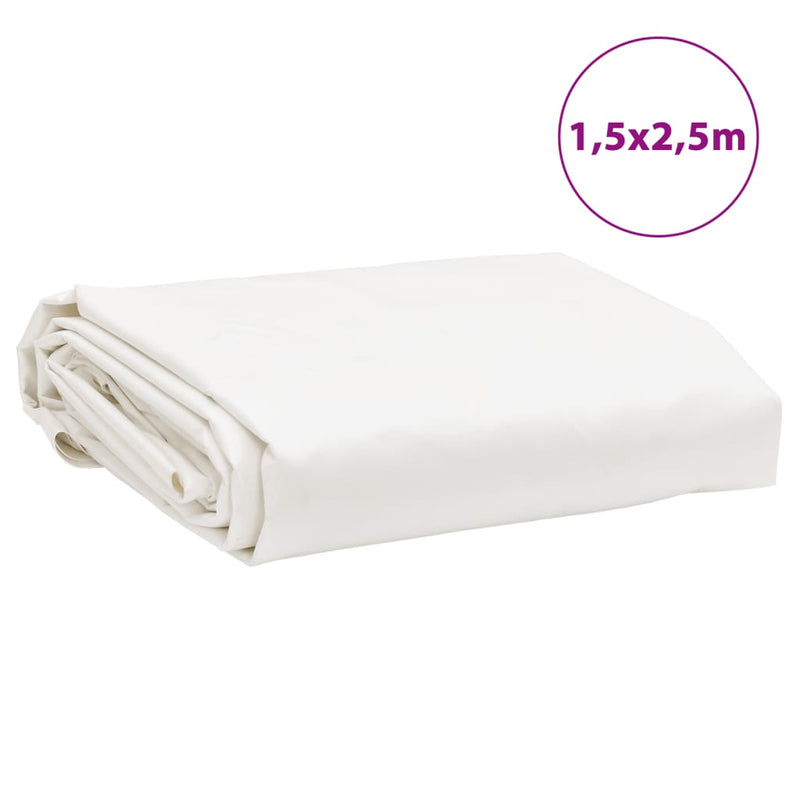 Pânză 650g / m² Alb 1,5 x 2,5 m Pânză cu acoperire PVC