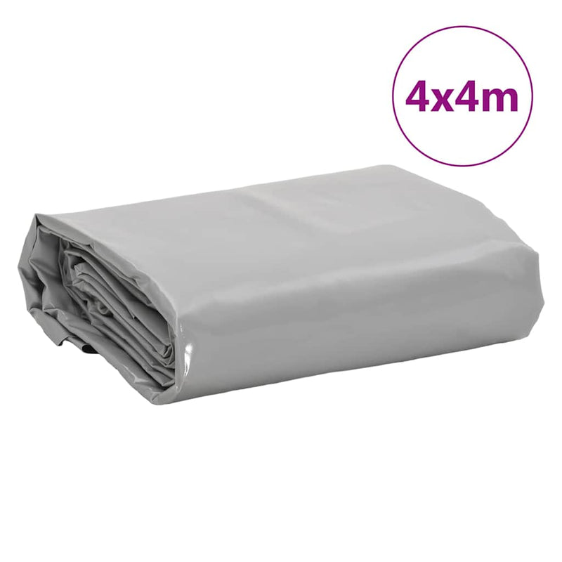 Pânză 650g / m² Gri 4 x 4 m Pânză cu acoperire PVC
