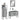 Set dulapuri de baie, 3 piese, gri sonoma, lemn prelucrat