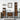 Set dulapuri de baie, 4 piese, stejar afumat, lemn prelucrat