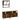 Set mobilier de baie, 3 piese, stejar fumuriu, lemn prelucrat