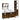 Set mobilier de baie, 4 piese, stejar fumuriu, lemn prelucrat