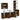 Set dulapuri de baie, 4 piese, stejar afumat, lemn prelucrat