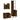 Set mobilier de baie, 3 piese, stejar fumuriu, lemn prelucrat