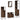 Set mobilier de baie, 4 piese, stejar fumuriu, lemn prelucrat