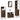 Set mobilier de baie, 4 piese, stejar fumuriu, lemn prelucrat