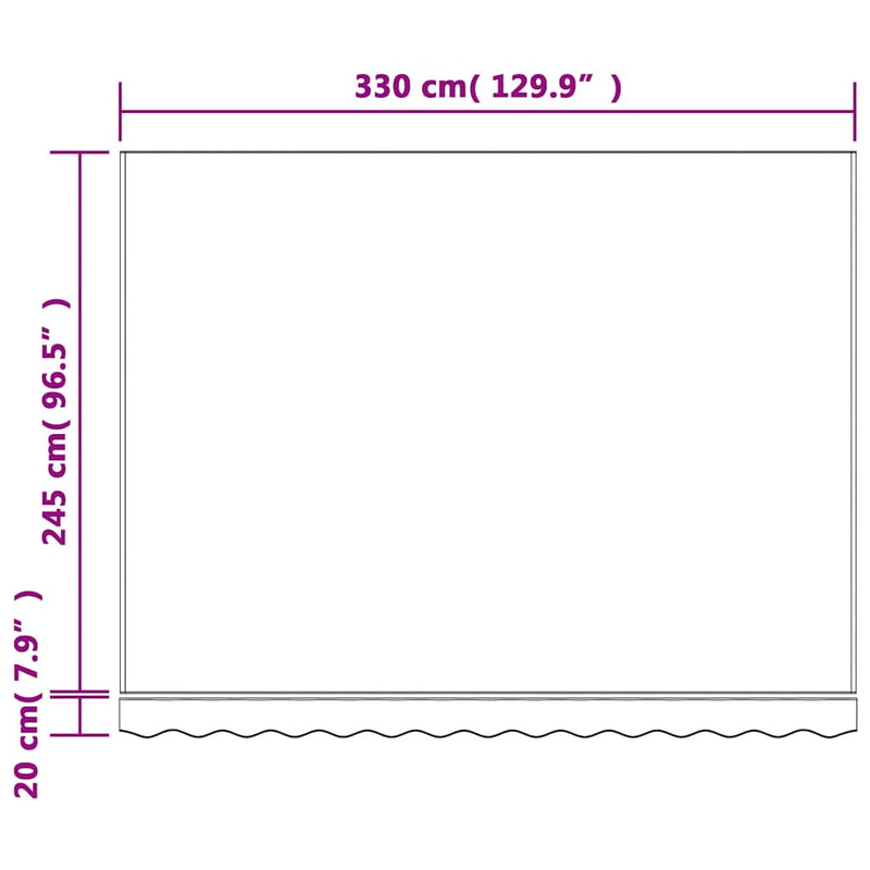 Pânză de rezervă copertină, multicoloră, 350x250 cm, poliester