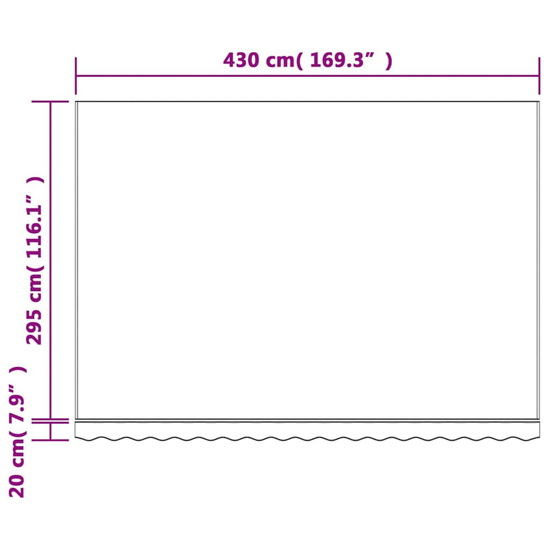 Pânză de rezervă copertină, multicoloră, 450x300 cm, poliester