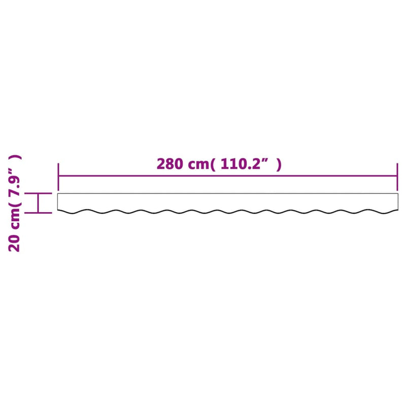 Pânză de rezervă fald copertină, vișiniu 300 cm dungi
