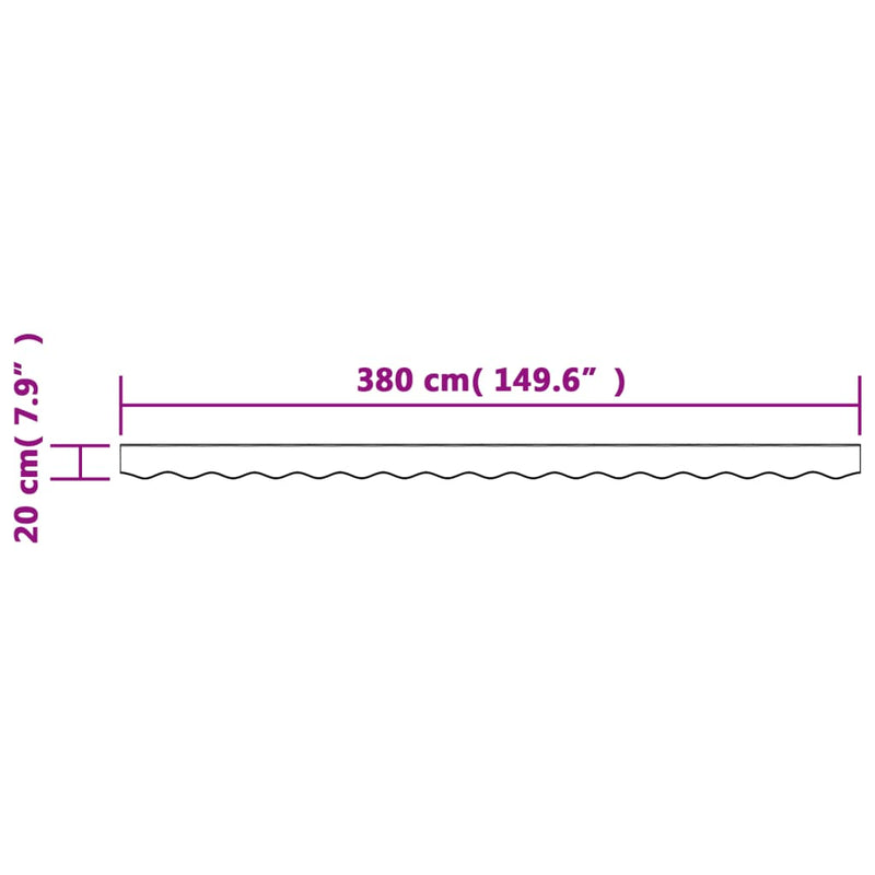 Pânză de rezervă fald copertină, vișiniu 400 cm dungi