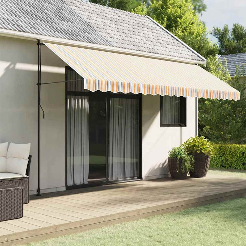 Pânză de rezervă fald copertină, dungi multicolore, 450 cm