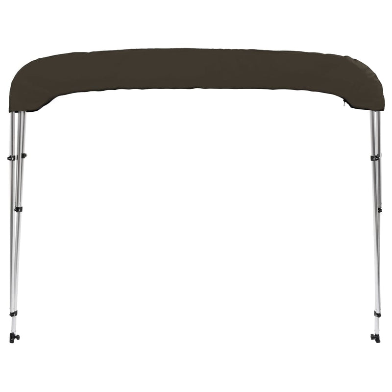 Parasolar barcă Bimini cu 3 arcuri, negru, 183x160x137 cm
