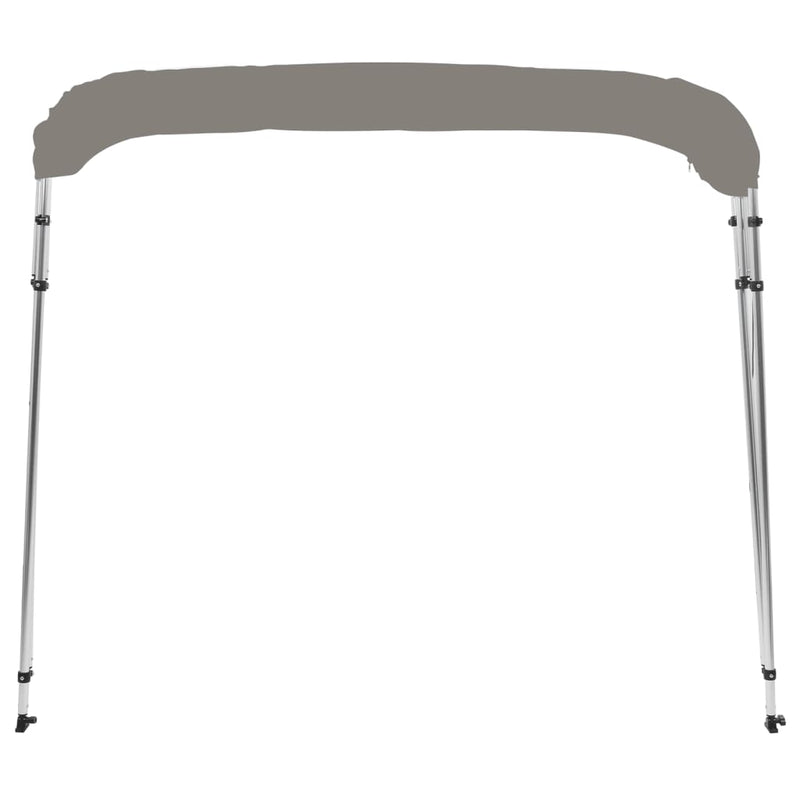 Parasolar barcă Bimini cu 4 arcuri, gri, 243x244x137 cm