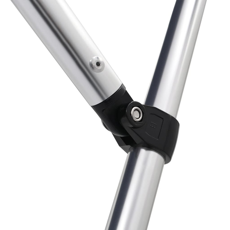 Parasolar barcă Bimini cu 4 arcuri, gri, 243x244x137 cm