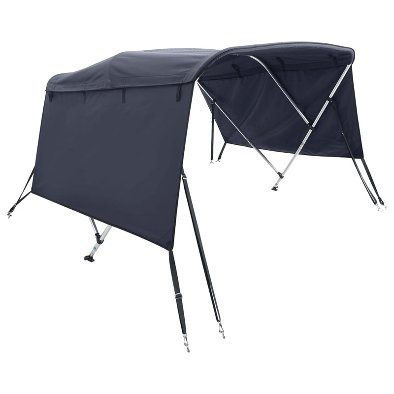 Parasolar Bimini 3 arcuri pereți laterali, 183x(137-152)x137 cm