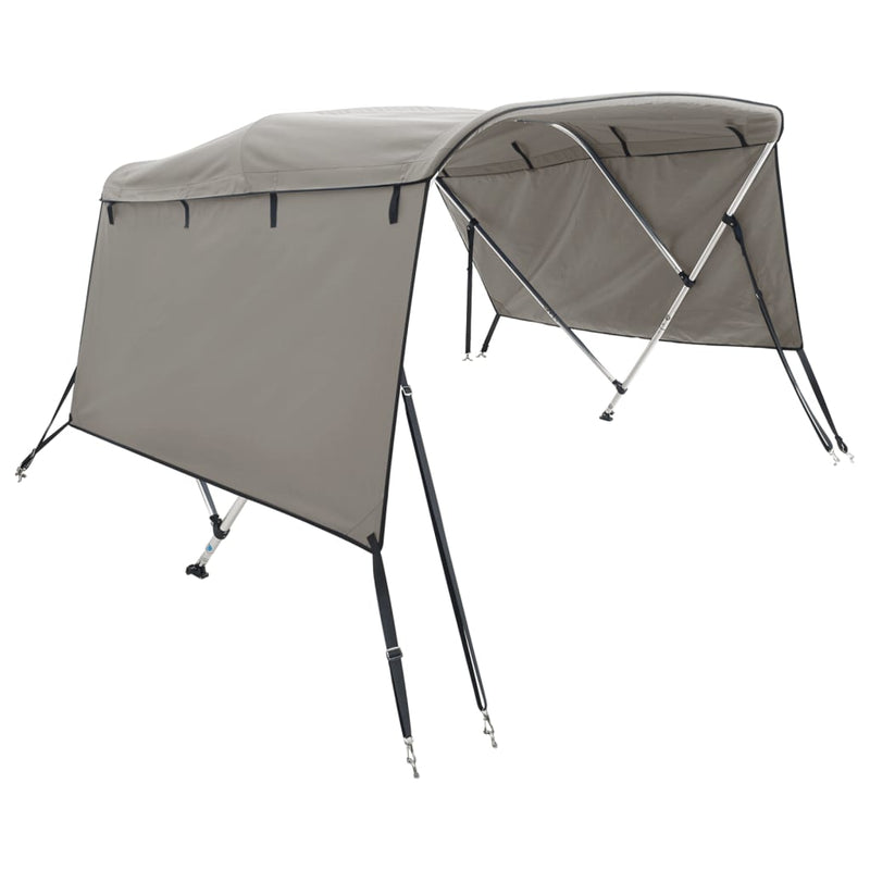 Parasolar Bimini 3 arcuri pereți laterali, 183x(137-152)x137 cm
