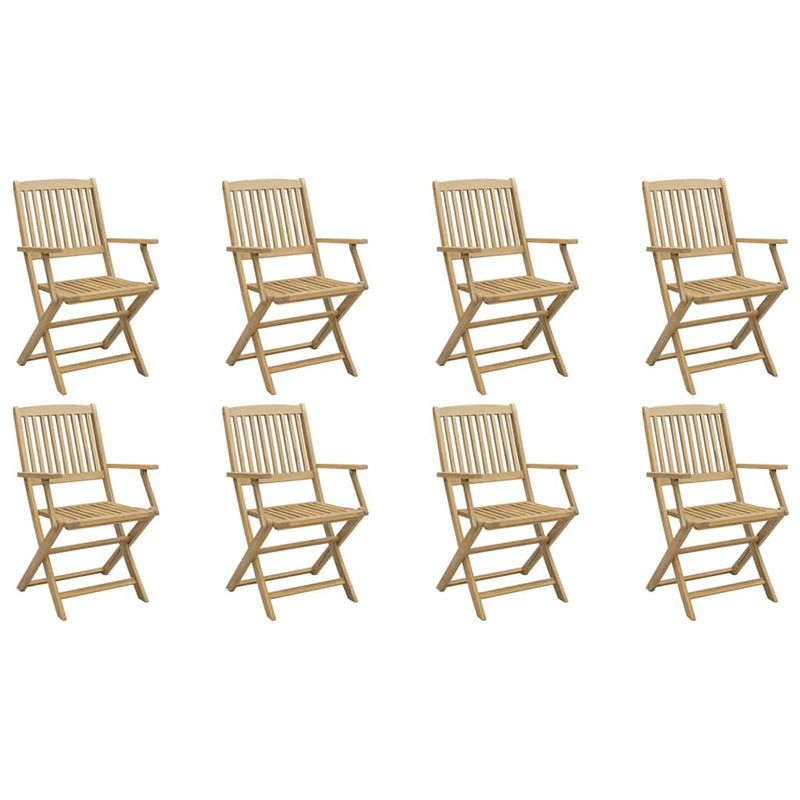 Scaune pliante 8 buc 54,5x58x90 cm lemn masiv de salcâm