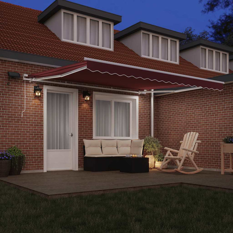 Copertină retractabilă Burgundy 400 × 300 cm