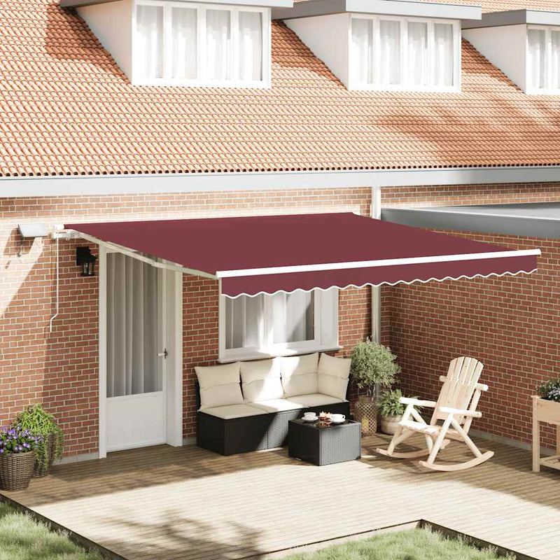 Copertină retractabilă Burgundy 400 × 300 cm