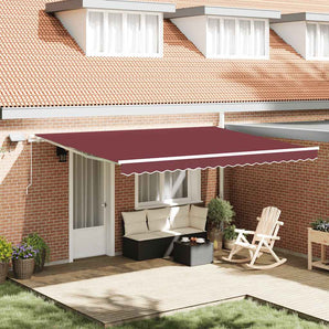 Copertină retractabilă Burgundy 450 × 300 cm