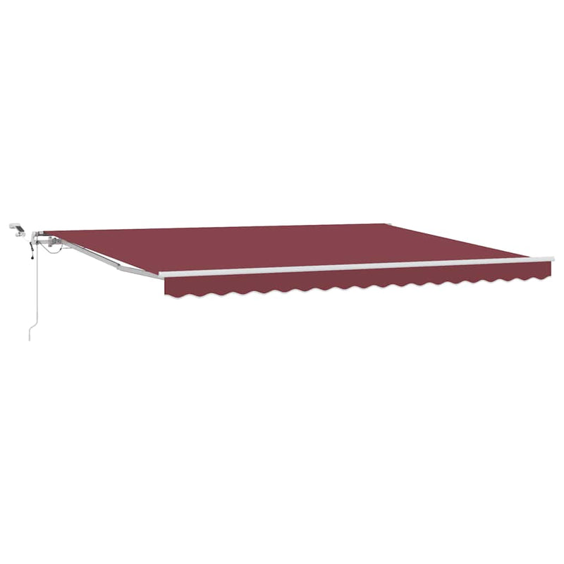 Copertina retractabilă automat cu LED, vișiniu, 450x300 cm
