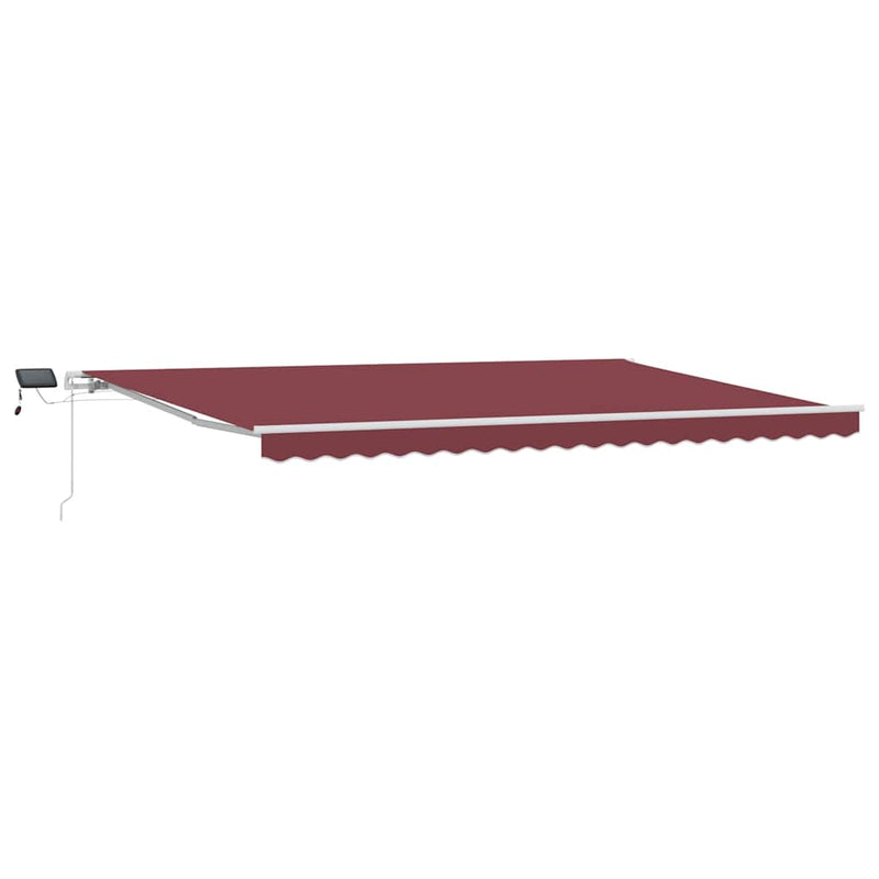 Copertină retractabilă Burgundy 500 × 300 cm