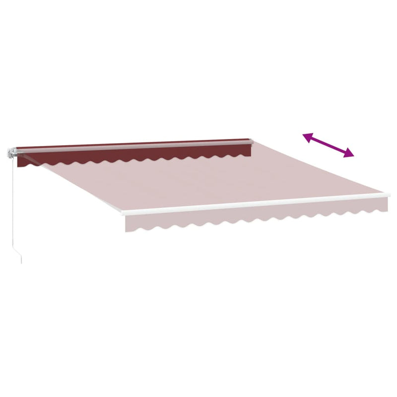 Copertină retractabilă Burgundy 400 × 350 cm