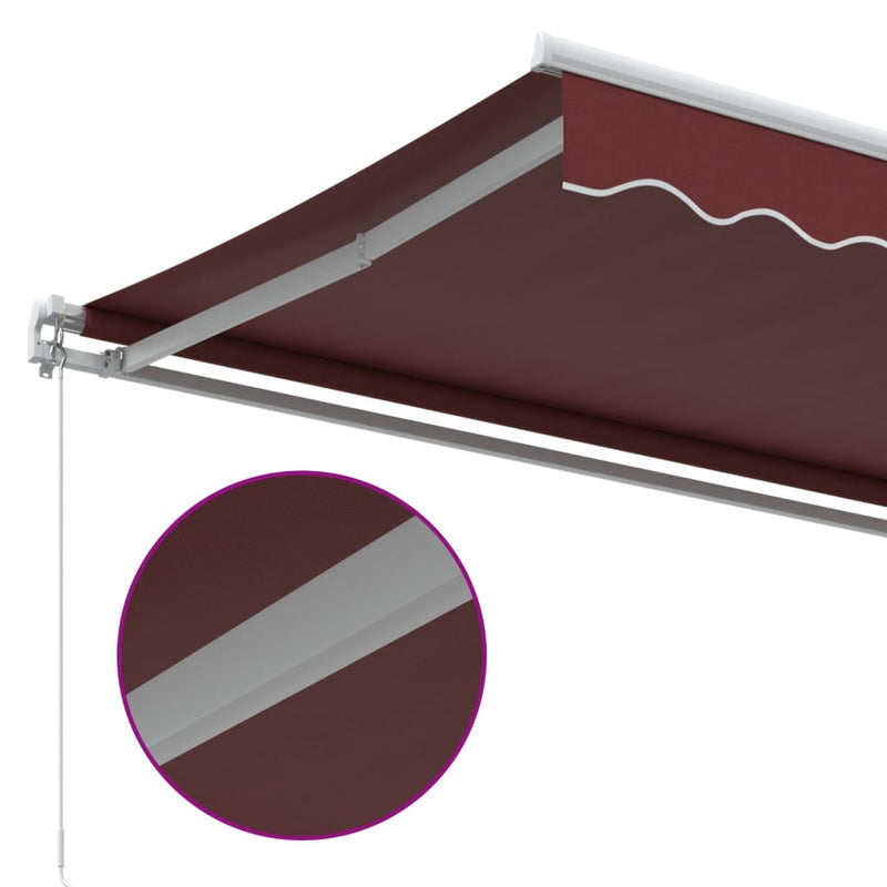 Copertină retractabilă Burgundy 400 × 350 cm
