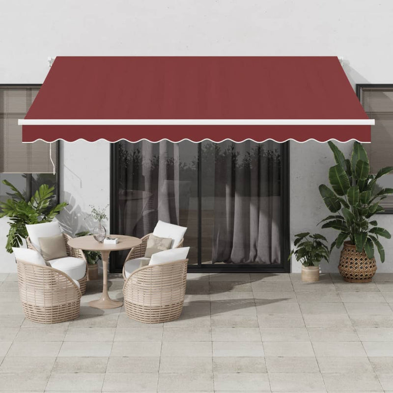 Copertină retractabilă Burgundy 400 × 350 cm