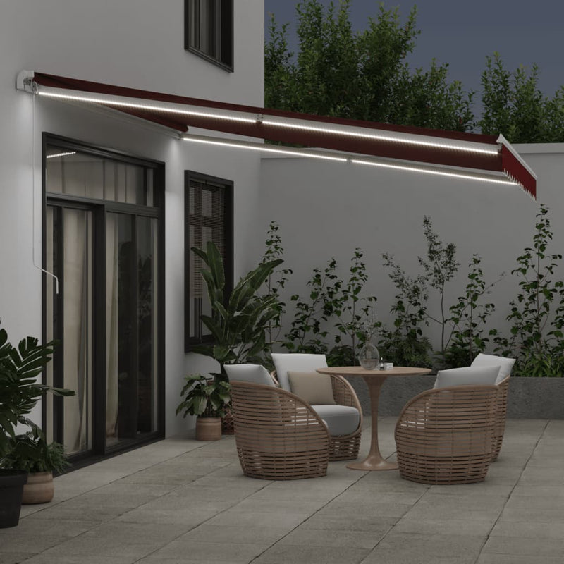 Copertină retractabilă Burgundy 400 × 350 cm