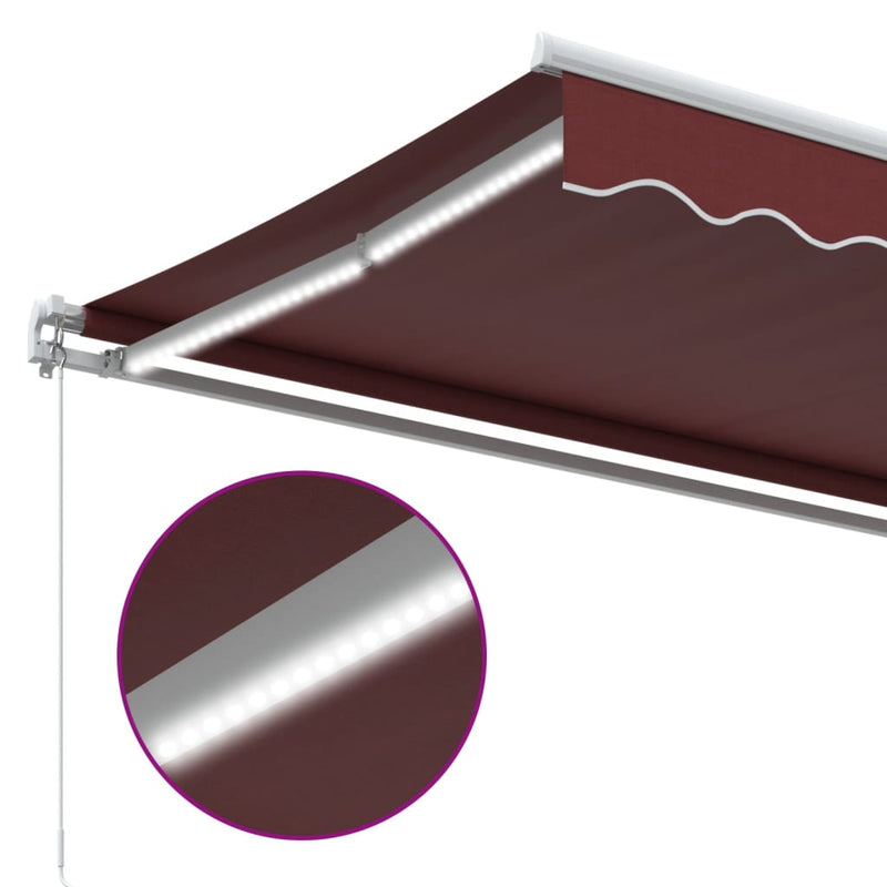 Copertină retractabilă Burgundy 400 × 350 cm