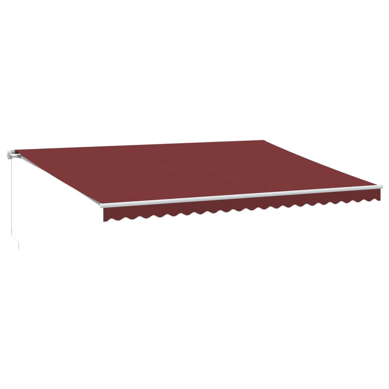 Copertină retractabilă Burgundy 500 × 350 cm